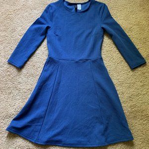 Size 4 indigo long-sleeved dress